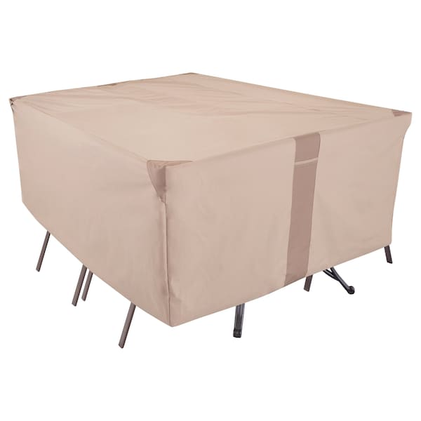 Modern Leisure Monterey Rect/Oval Patio Table & Chair Set Cover, 18 in. L x 82 in. W x 23 in. H, Beige 2912 - main